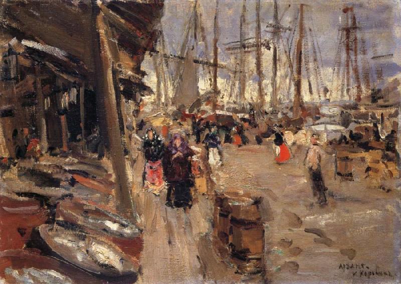 Konstantin Korovin Pier oil painting picture